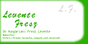 levente fresz business card